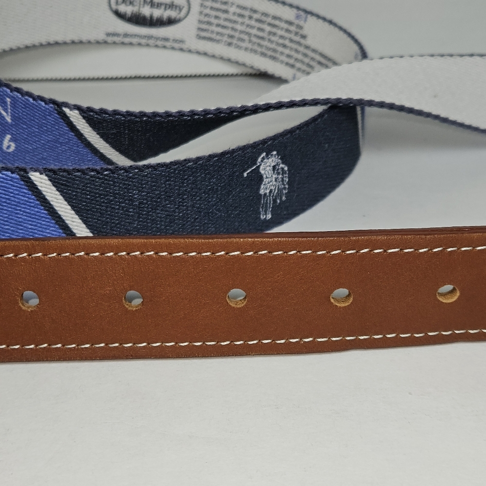 Newton Country Club Mens Golf Belt by Doc Murphy Sz 40 Adjustable Leather - Picture 5 of 7